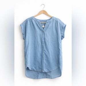 LOFT Light Blue Denim Top